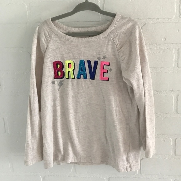 Gap Kids - Cream Graphic longsleeve shirt for Girl Size S - Picture 2 of 5